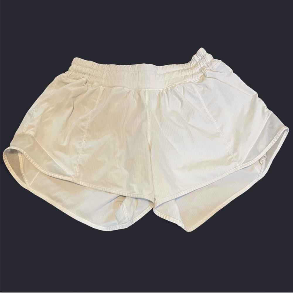 White Lululemon Speed Up shorts size 6